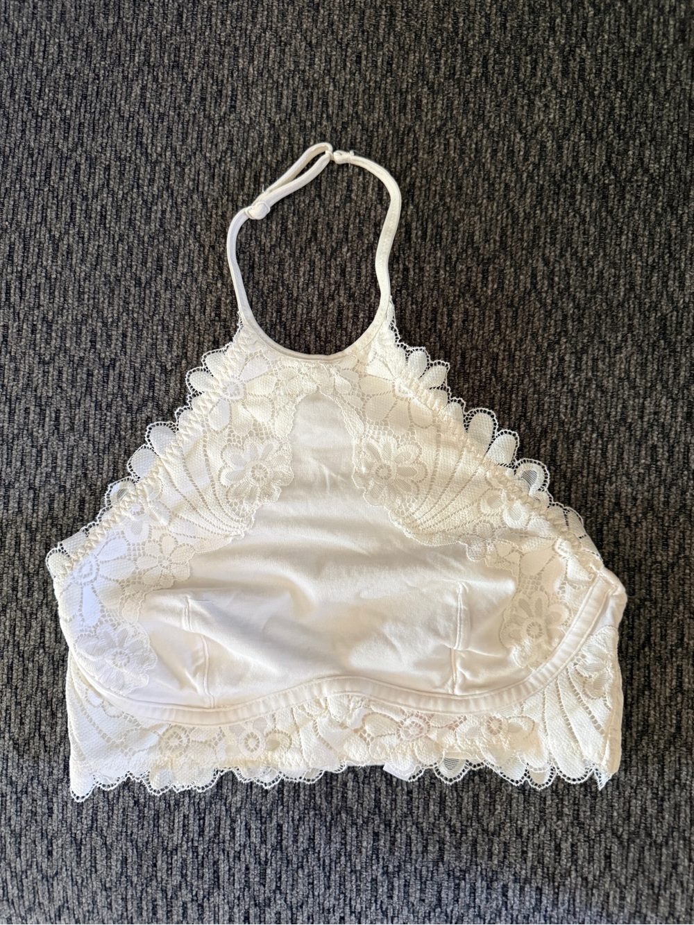 Colsie Cream Lace Bralette, small